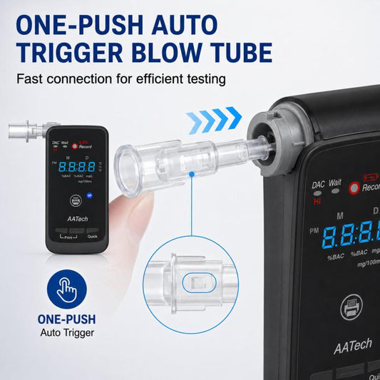 High-precision Electrochemical Alcohol Detector With Wireless Printer, EU Plug