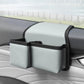 Car window storage organizer with two side pockets, light gray
