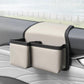 Car window storage organizer with two side pockets, beige/cream