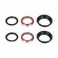 Headset steering bearing kit, six rings: black outer seals and red-edged bearings