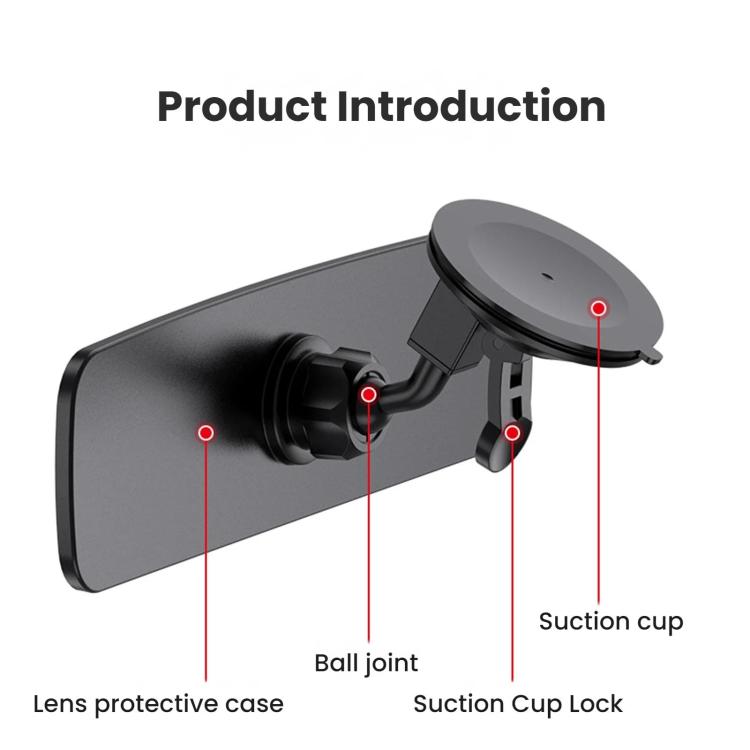 SHUNWEI Adjustable Suction Cup Wide-angle Reversing Mirror