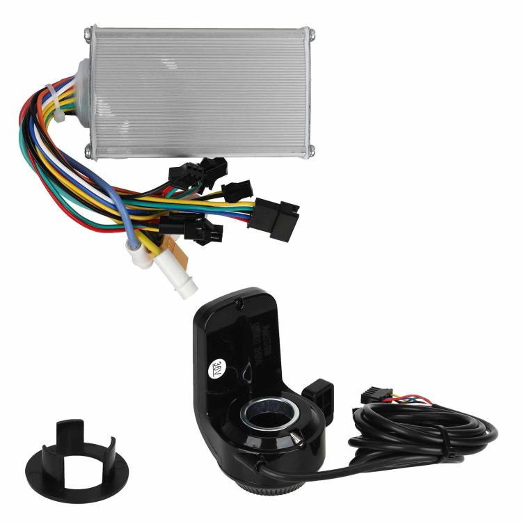Electric scooter brushless motor controller kit with throttle sensor, wiring, and mounting ring