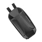Waterproof EVA hard-shell handlebar bag, black textured shell, zipper along edge