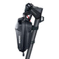 Waterproof EVA hard-shell handlebar bag, black, shown with water droplets effect