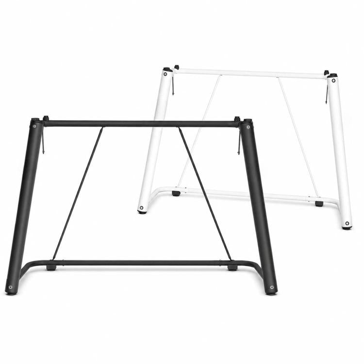 U-shaped metal electronic piano stand frame, black and white legs