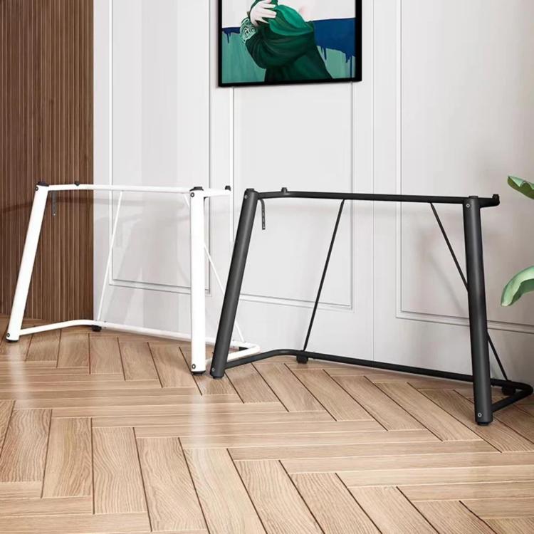 Black U-shaped metal electronic piano stand with angled support braces