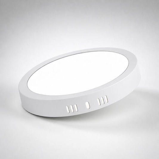 6500K Ultra-Thin LED Panel Light Surface Mounted Ceiling Light Full Plastic Flush Mount Fixture, 12W Round, 18W Round, 24W Round, 30W Round, 12W Square, 18W Square, 24W Square, 30W Square