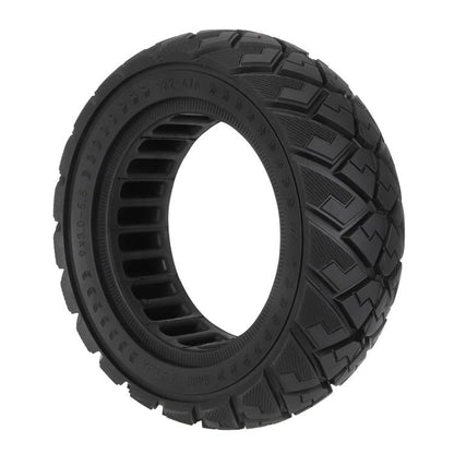 Black solid electric scooter replacement tire with diamond tread pattern.