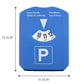 Blue parking time disc sign with P symbol; size 11.9cm wide by 15.5cm tall