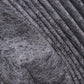 Cabin air filter close-up of gray fibrous pleated media