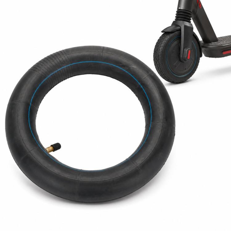Black inner tube with straight valve for electric scooter tires