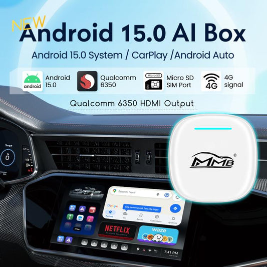 MMB WJAN-Q8W Universal Wireless CarPlay Adapter Plug-And-Play Wired To Wireless Smart Box, 8+128G Hong Kong, Macau, Taiwan+Eurasian, 8+128G 5G Hong Kong, Macau, Taiwan+Eurasian