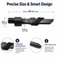 Long flat nozzle, approx 28 cm length, slim 5.2 cm joint width, black brush tip