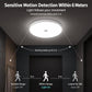 Round white flush-mount LED ceiling light with motion detection up to 6 meters