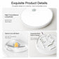 Round white LED ceiling light with optical lens and integrated mounting base