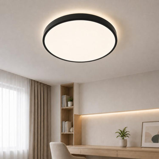 Slim LED Ceiling Light 3-Color Dimmable Round Flush Mount Light Fixture for Bedroom, FSL 25W 35cm White, FSL 25W 35cm Black, FSL 36W 45cm White, FSL 36W 45cm Black