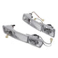 Front bumper fog lights, crystal clear lens pair with chrome housing and wiring