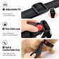 Black adjustable nylon dog collar leash set with control handle and safety lock buckle