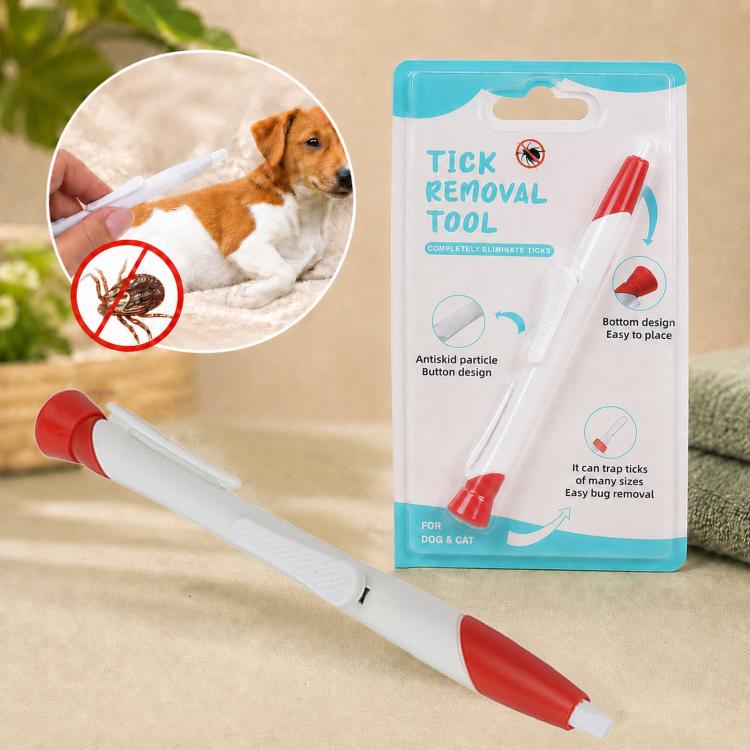 Retractable Tick Remover Lasso Slide Lock Extraction Loop Pen with Standing Base