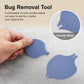 Double-sided bug removal tool in blue with rounded shape for tick grabbing