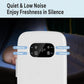 White mini refrigerator cooler box front control panel with temperature icons