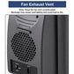 Mini car fridge control panel and fan exhaust vent, dark gray with grille