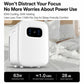 White mini portable fridge with front digital display; compact appliance for cooling or warming.