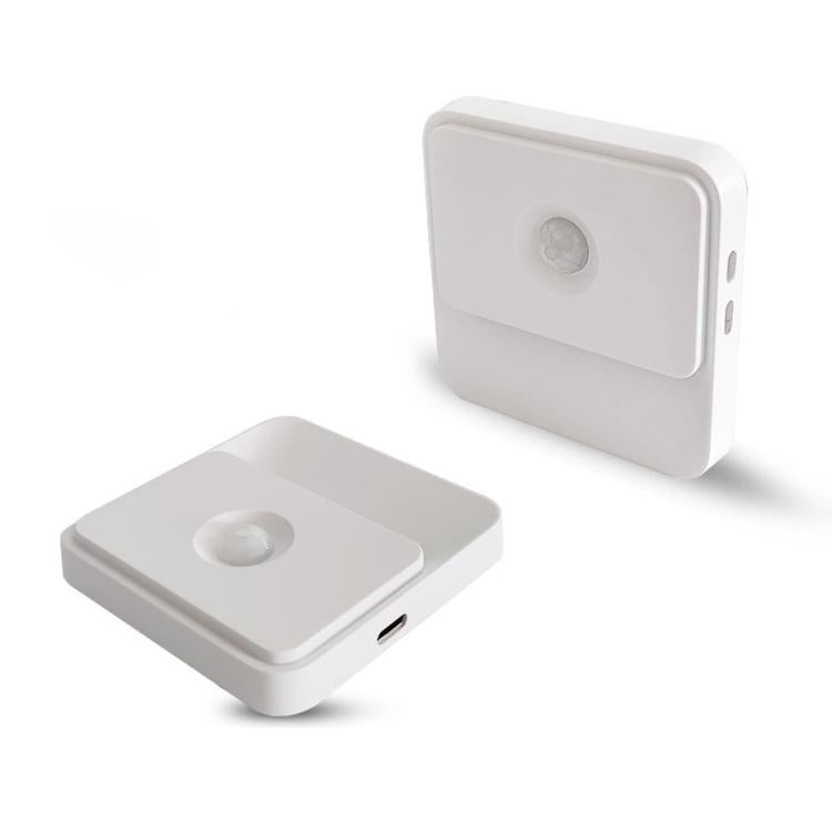 Double-Sided Emitting Magnetic Motion Sensor Night Light Type-C Rechargeable Stick on Wall Light, Warm Light, White Light
