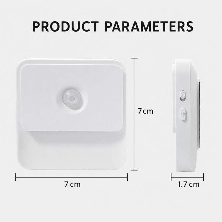 Double-Sided Emitting Magnetic Motion Sensor Night Light Type-C Rechargeable Stick on Wall Light, Warm Light, White Light