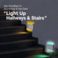 Backlit Magnetic Motion Sensor Night Light LED Wall Sconce Rechargeable Hallway Lamp, Warm Light, RGB Light