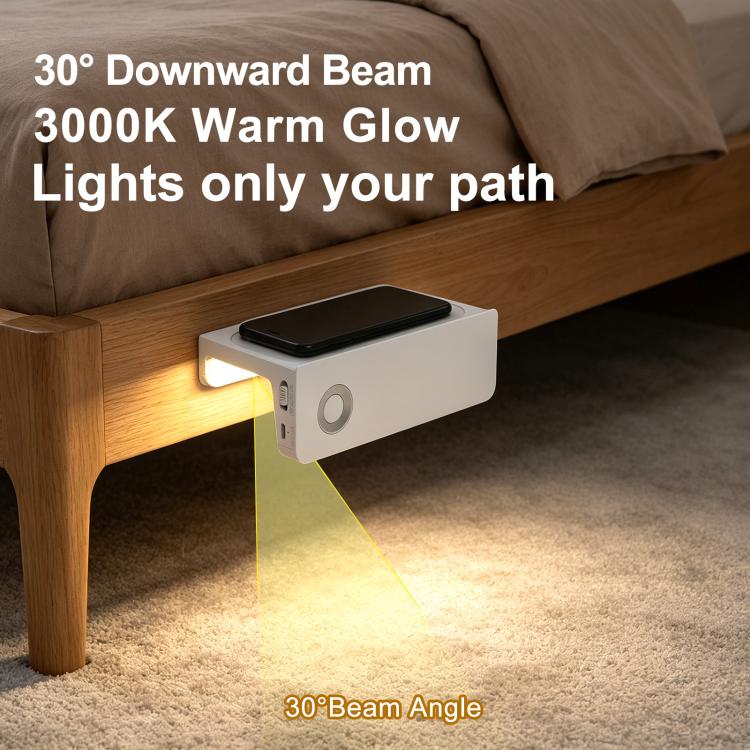 2-In-1 Motion Sensor Nightlight With Phone Shelf Rechargeable LED Sconce For Restroom