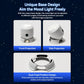 Dual fixed base design graphic for an LED projector, showing front and side projection