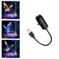 USB LED projector night lamp with butterfly-style slide set and USB cable