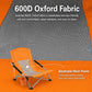 Orange folding beach chair showing breathable mesh panels and padded arm supports