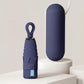 Dark blue 5-fold capsule umbrella with carrying case, closed canopy cover