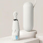 White 5-fold capsule umbrella with carrying case, closed canopy cover