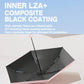 Portable 5-fold umbrella opened, black inner coating with outer light canopy panels