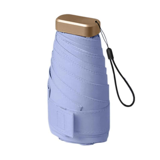 Mini 6-Fold Sun Umbrella Dual-Use UV Protection Parasol For Rain & Shine, No Box, With Box