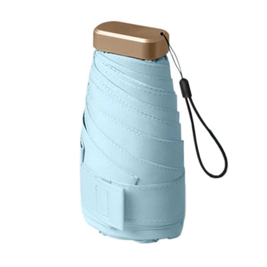 Mini 6-Fold Sun Umbrella Dual-Use UV Protection Parasol For Rain & Shine, No Box, With Box