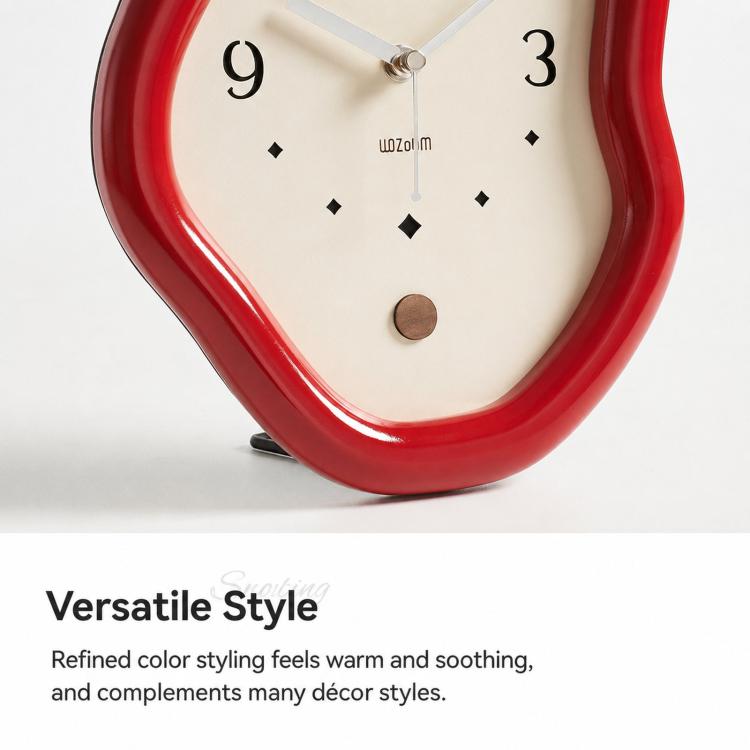 wozoom Modern Irregular Desk Clock Silent Table Clocks For Living Room Decor