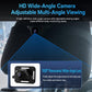 Car baby monitor camera module with wide-angle lens and black mounting bracket