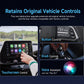 Car baby monitor control panel with touchscreen plus button and knob sections