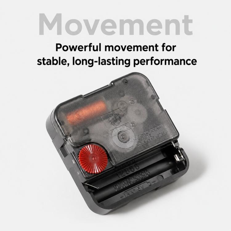 Quartz clock movement mechanism with winding parts in a plastic housing