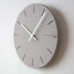 wozoom 12-inch silent wall clock, light gray round face with white hands and line markers