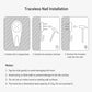 wozoom wall clock mounting instructions, traceless nails and hook placement diagram