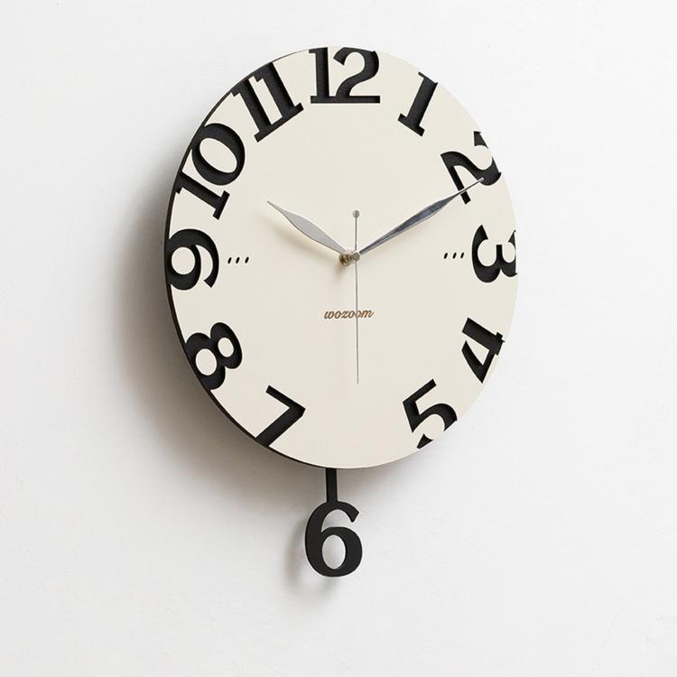 wozoom Modern Wall Clock Living Room Kitchen Decor Silent Clock