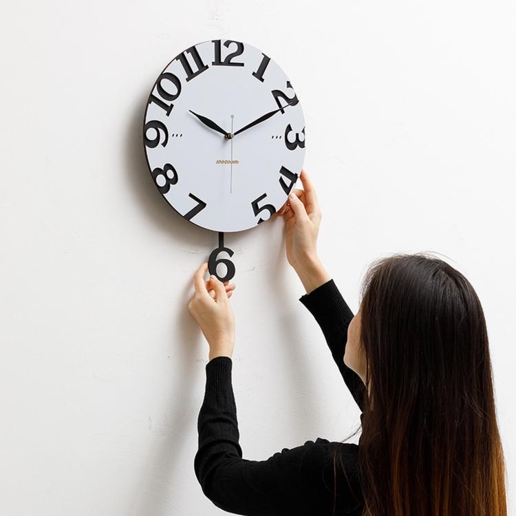 wozoom Modern Wall Clock Living Room Kitchen Decor Silent Clock