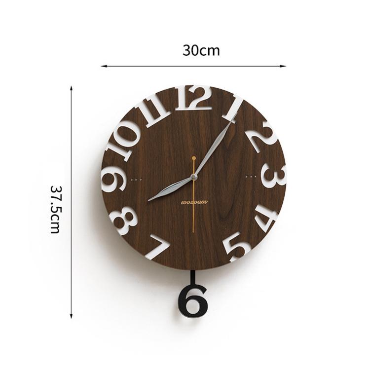 wozoom Modern Wall Clock Living Room Kitchen Decor Silent Clock