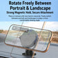 Dual-Axis Rotatable Magnetic Car Phone Mount Foldable Auto Navigation Bracket, Dual-Axis Rotatable Magnetic Mount