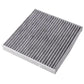 Car air filter element, gray pleated panels in white border frame